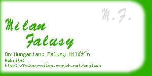 milan falusy business card